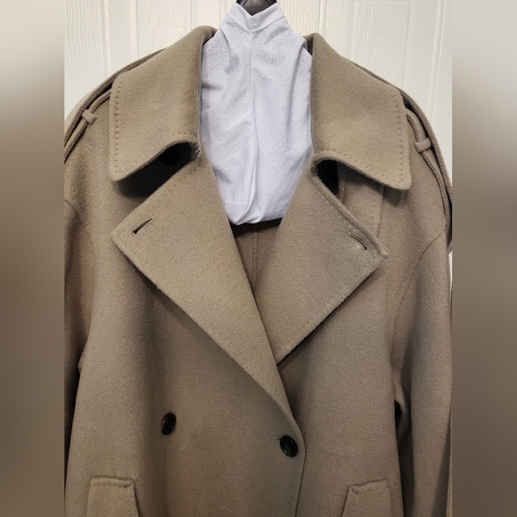 Oversized Winter Wool Cashmere Coat Size Small - NO BELT - Picture 9 of 16